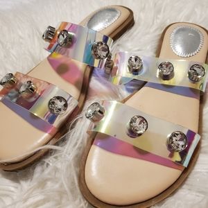 BP rhinestone sandals.